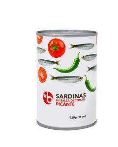 SARDINA EN SALSA DE TOMATE PICANTE 15 oz BR 